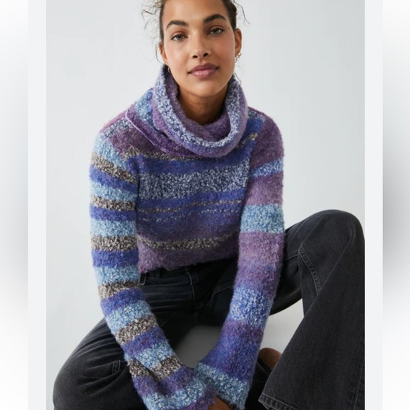 Free People My Girl Turtleneck Midnight Combo XS NWT - Picture 3 of 11